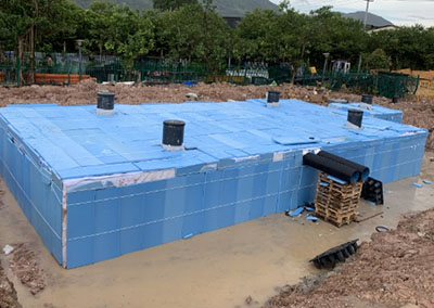 一體化模塊式雨水收集施工現場